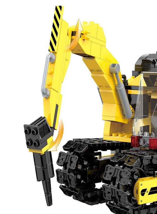 ICW 2 in 1 Excavator Construction Building Set Yellow Excavator Model Kit, 367 Pieces (3729) - Image 5